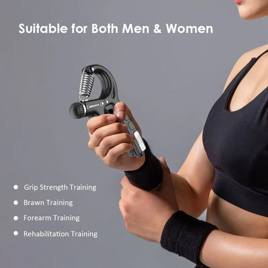 Adjustable Hand Gripper with Counter Forearm & Wrist Trainer